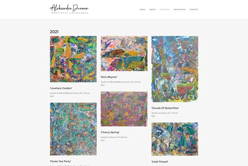 Aleksandra Durman website