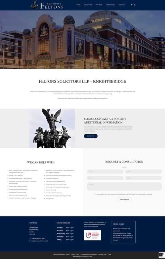 Felton Solicitors london website development