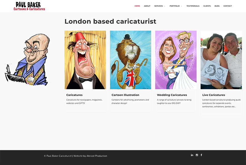 Paul Baker Caricaturist Website