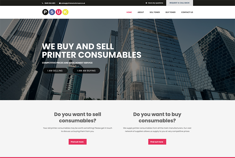Printer Solutions website