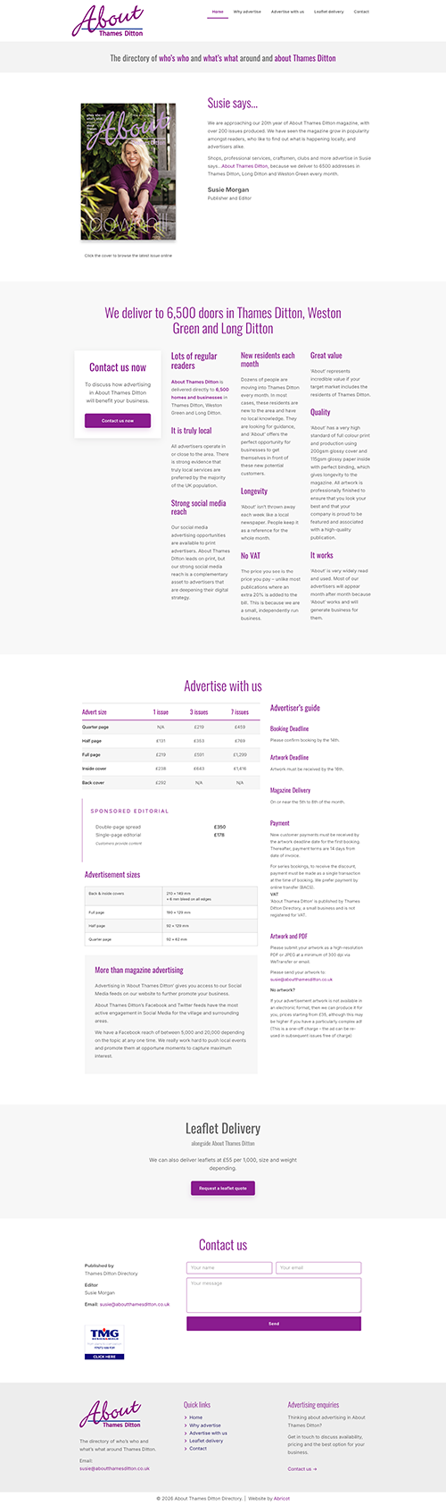 About Thames Ditton Website